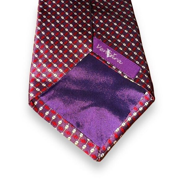 Ventura Tom James Handmade in USA 100% Silk Purple Tie - Picture 4 of 7